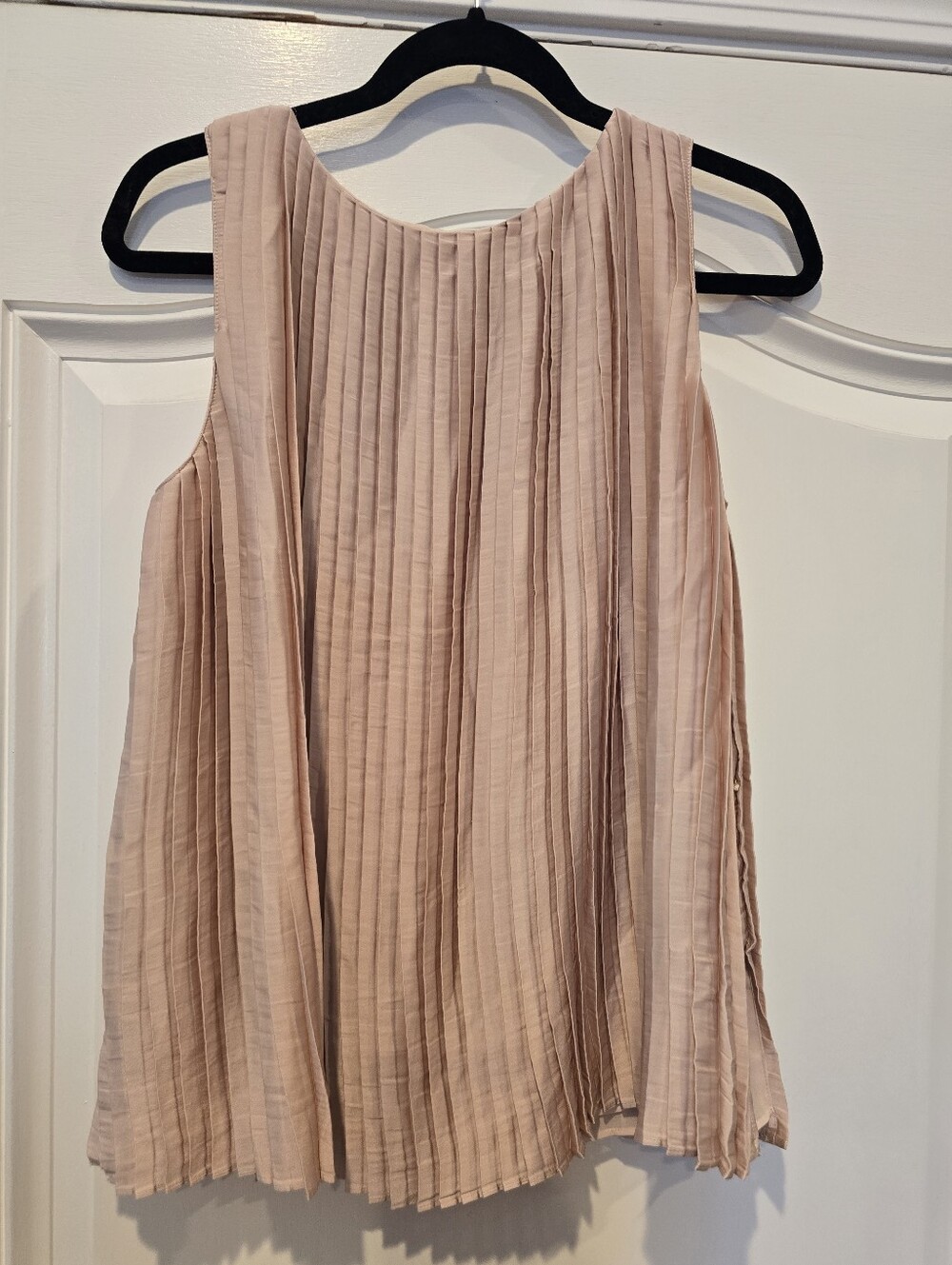 Banana Republic Pleated Satin Sleeveless, Flowy Blouse